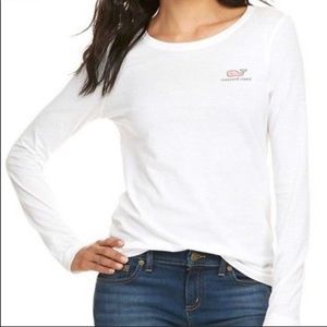 Vineyard Vines Long Sleeve Whale Print Tee